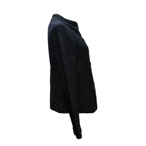 NWT Loft Black Cropped Double-Breasted Jacket L - Picture 3 of 9